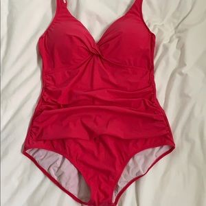 Deep Pink One Piece Swimsuit